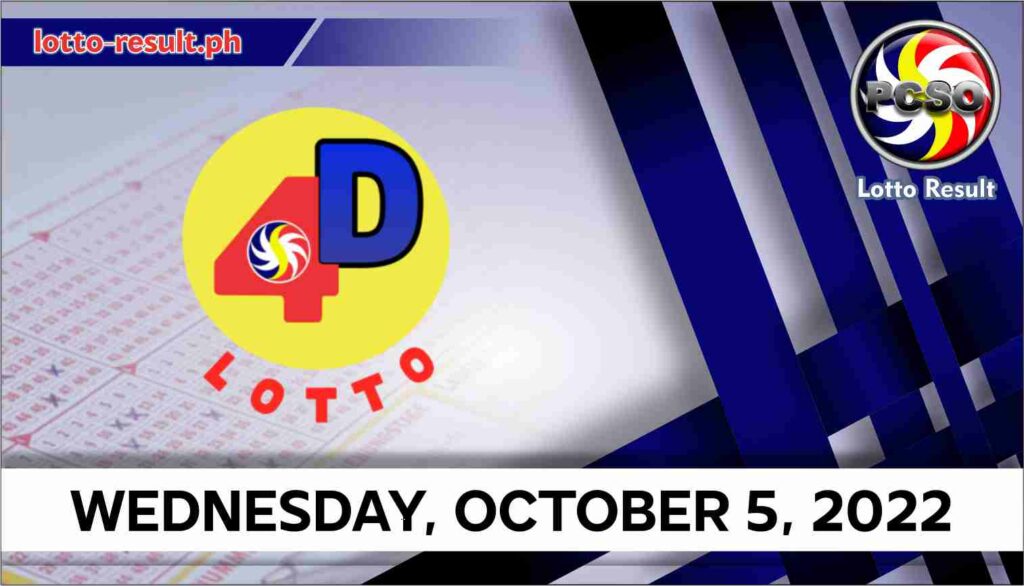 4D Lotto Result Today, Wednesday, October 5, 2022 Official PCSO Lotto