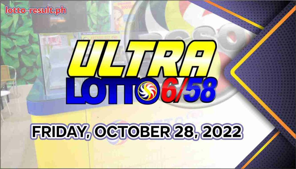 6/58 Lotto Result Today, Friday, October 28, 2022 Official PCSO Lotto