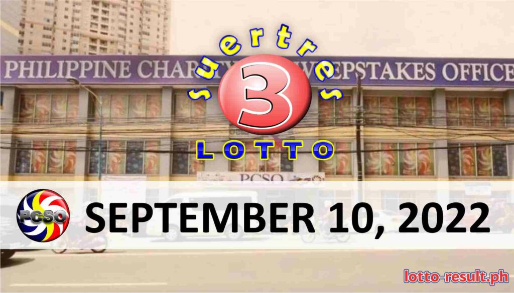 SWERTRES RESULT Today, Saturday, September 10, 2022 - Official PCSO ...