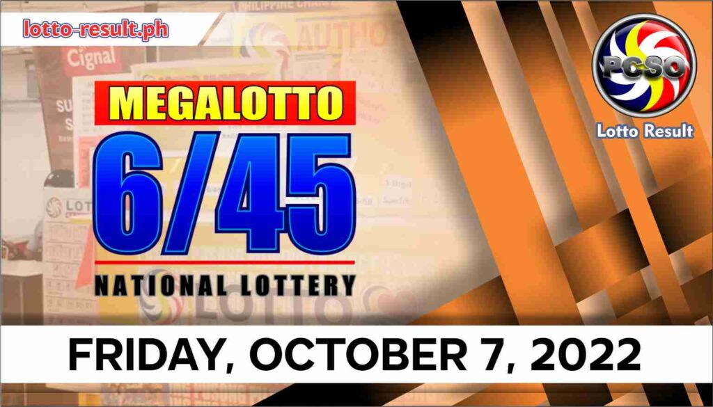 6/45 Lotto Result Today, Friday, October 7, 2022 Official PCSO Lotto