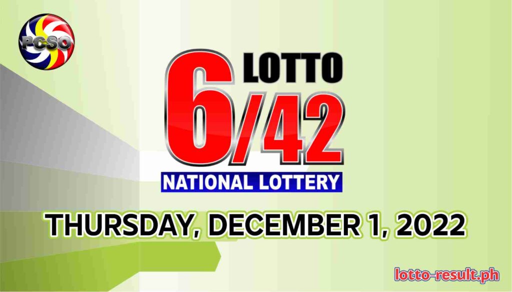 6/42 Lotto Result Today, Thursday, December 1, 2022 Official PCSO