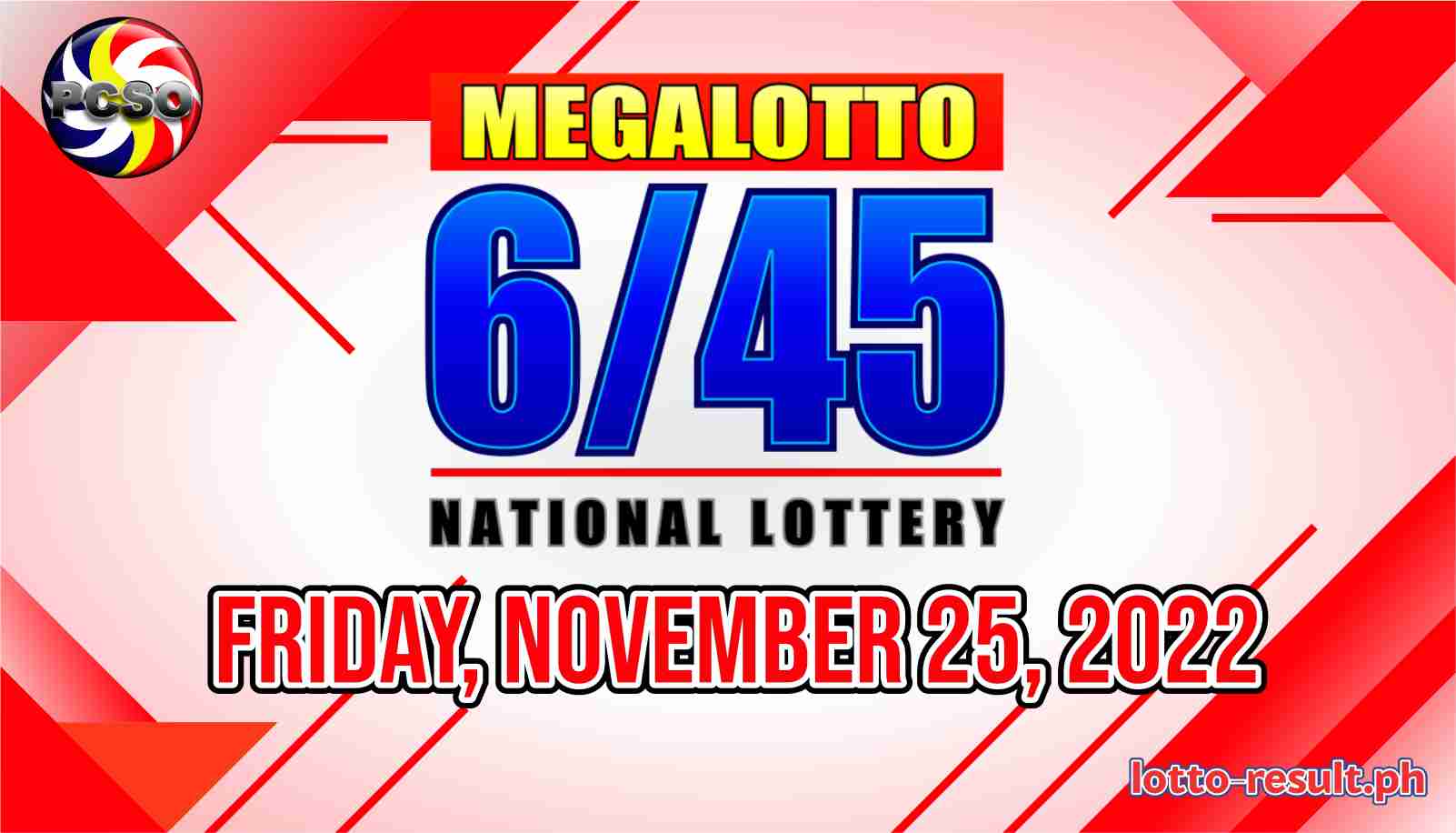 6/45 Lotto Result Today, Friday, November 25, 2022 Official PCSO