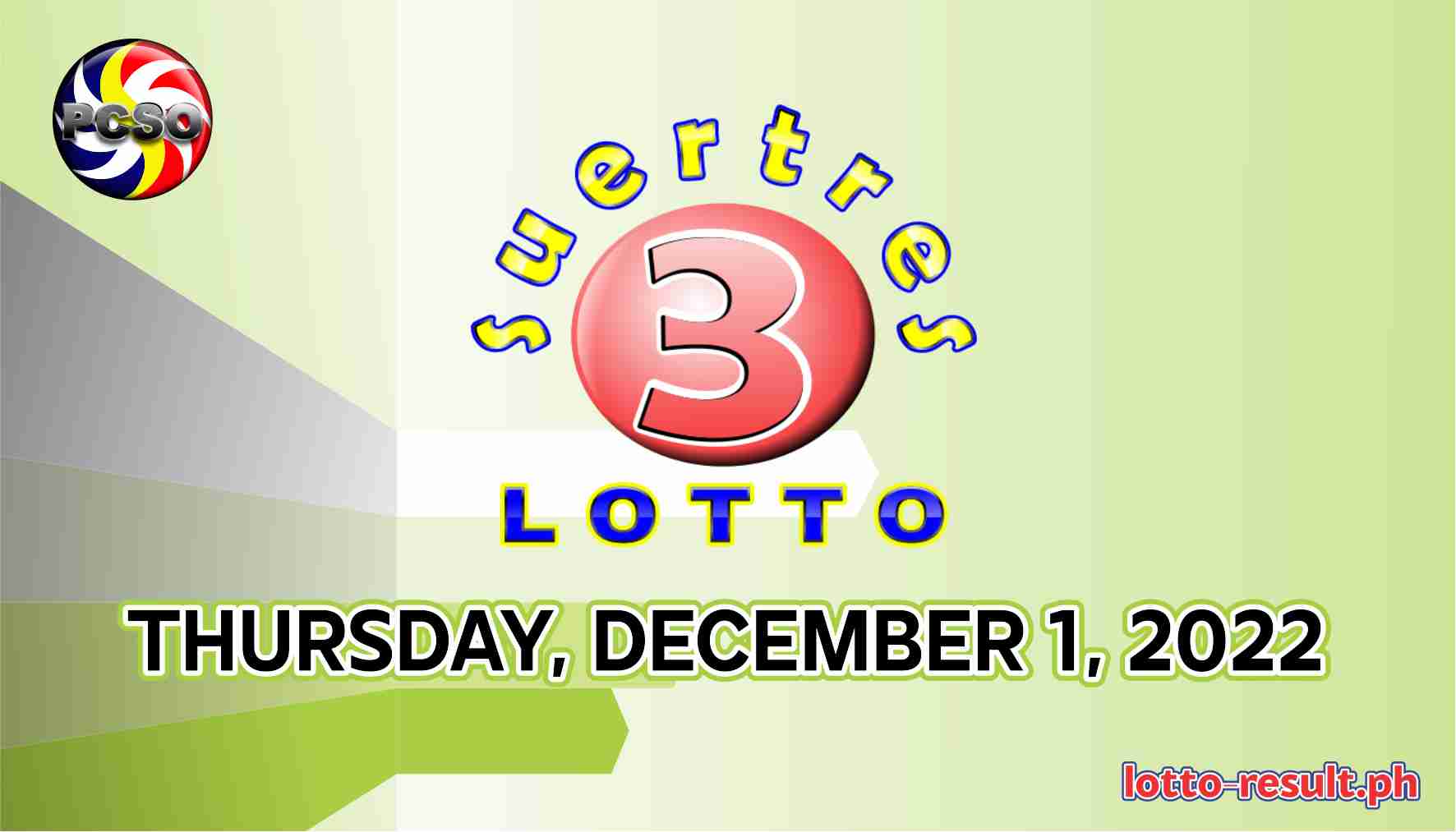 SWERTRES RESULT Today, Thursday, December 1, 2022 - Official PCSO Lotto ...