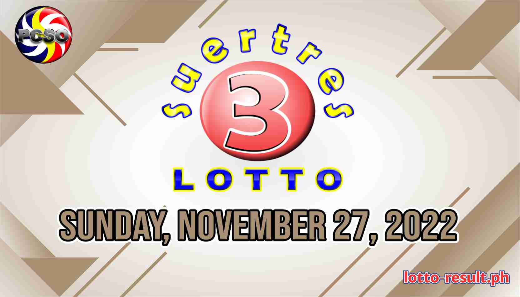 SWERTRES RESULT Today, Sunday, November 27, 2022 - Official PCSO Lotto ...