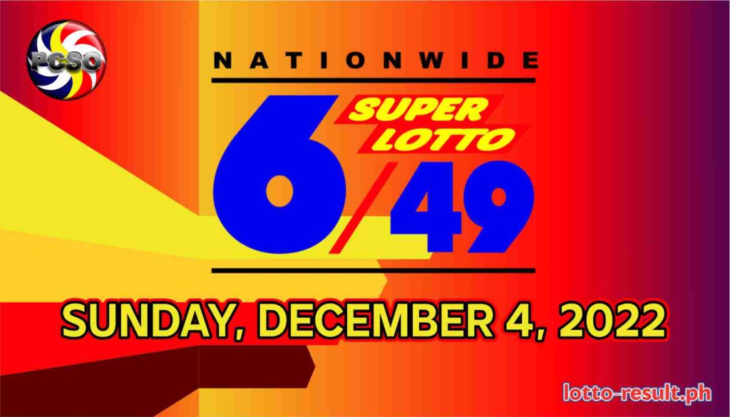 6/49 Lotto Result Today, Sunday, December 4, 2022 - Official PCSO Lotto ...