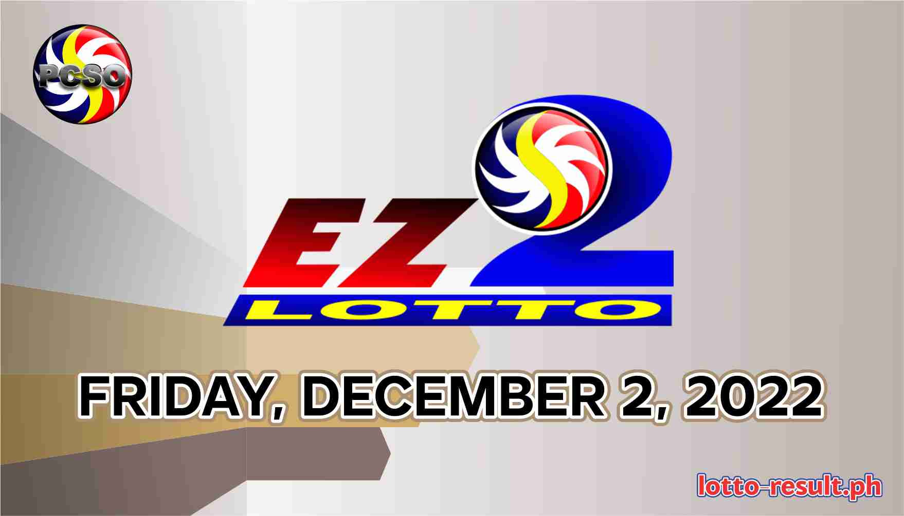 EZ2 RESULT Today, Friday, December 2, 2022 - Official PCSO Lotto Result