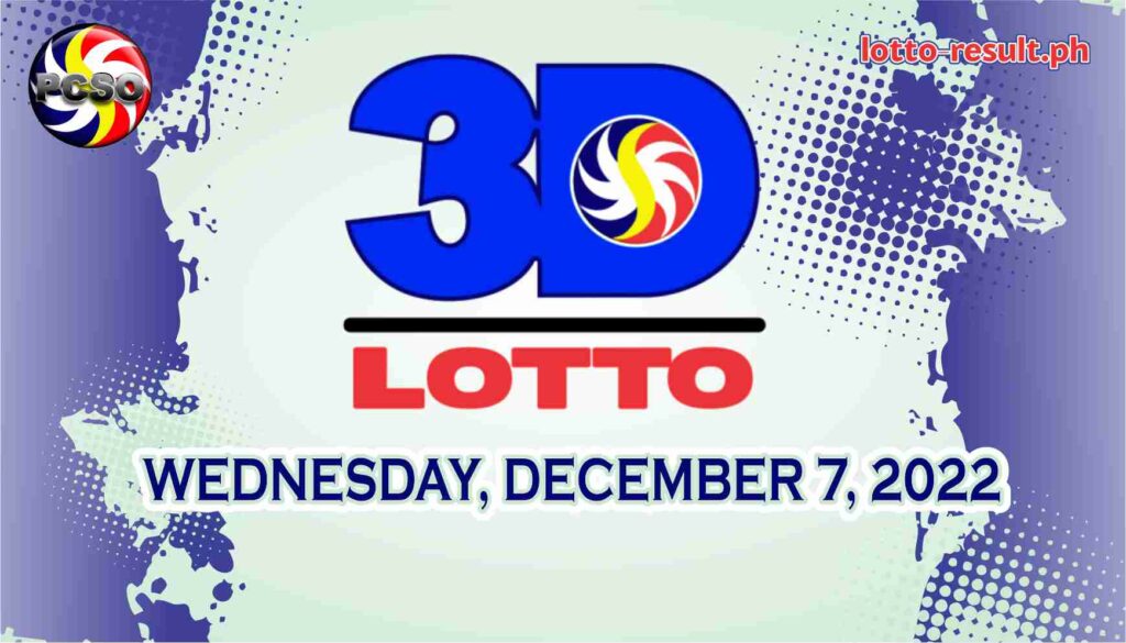 3D LOTTO RESULT Today, Wednesday, December 7, 2022 - Official PCSO ...