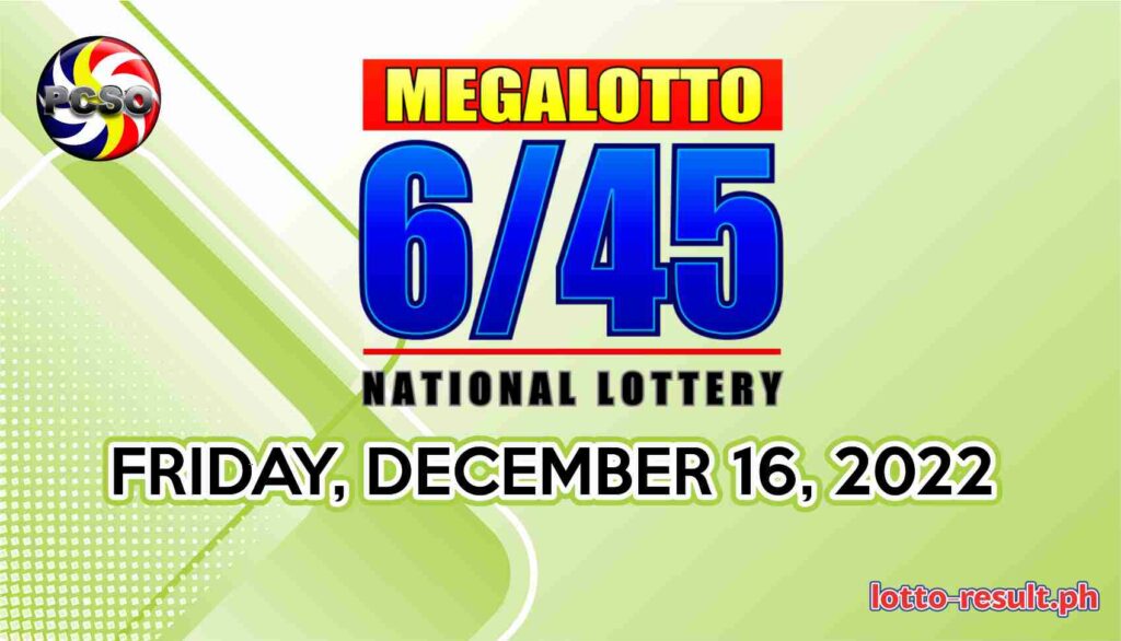 6/45 Lotto Result Today, Friday, December 16, 2022 Official PCSO