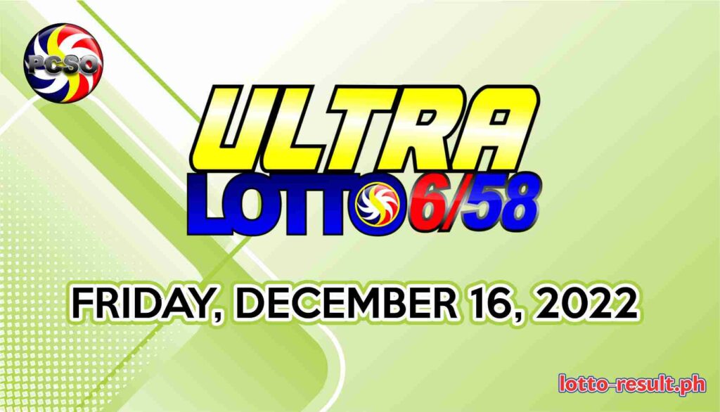 6/58 Lotto Result Today, Friday, December 16, 2022 Official PCSO