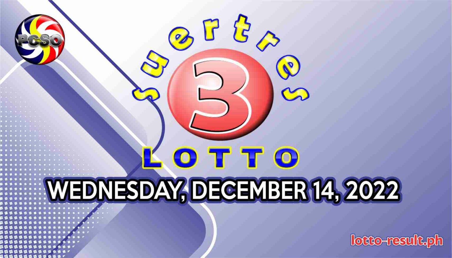 SWERTRES RESULT Today, Wednesday, December 14, 2022 Official PCSO