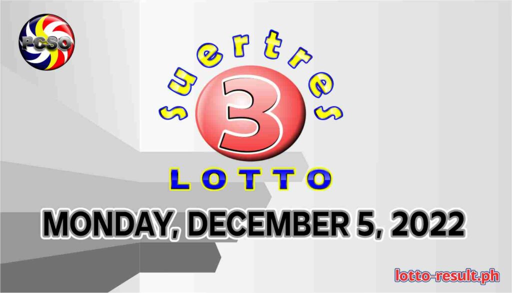 SWERTRES RESULT Today, Monday, December 5, 2022 Official PCSO Lotto Result